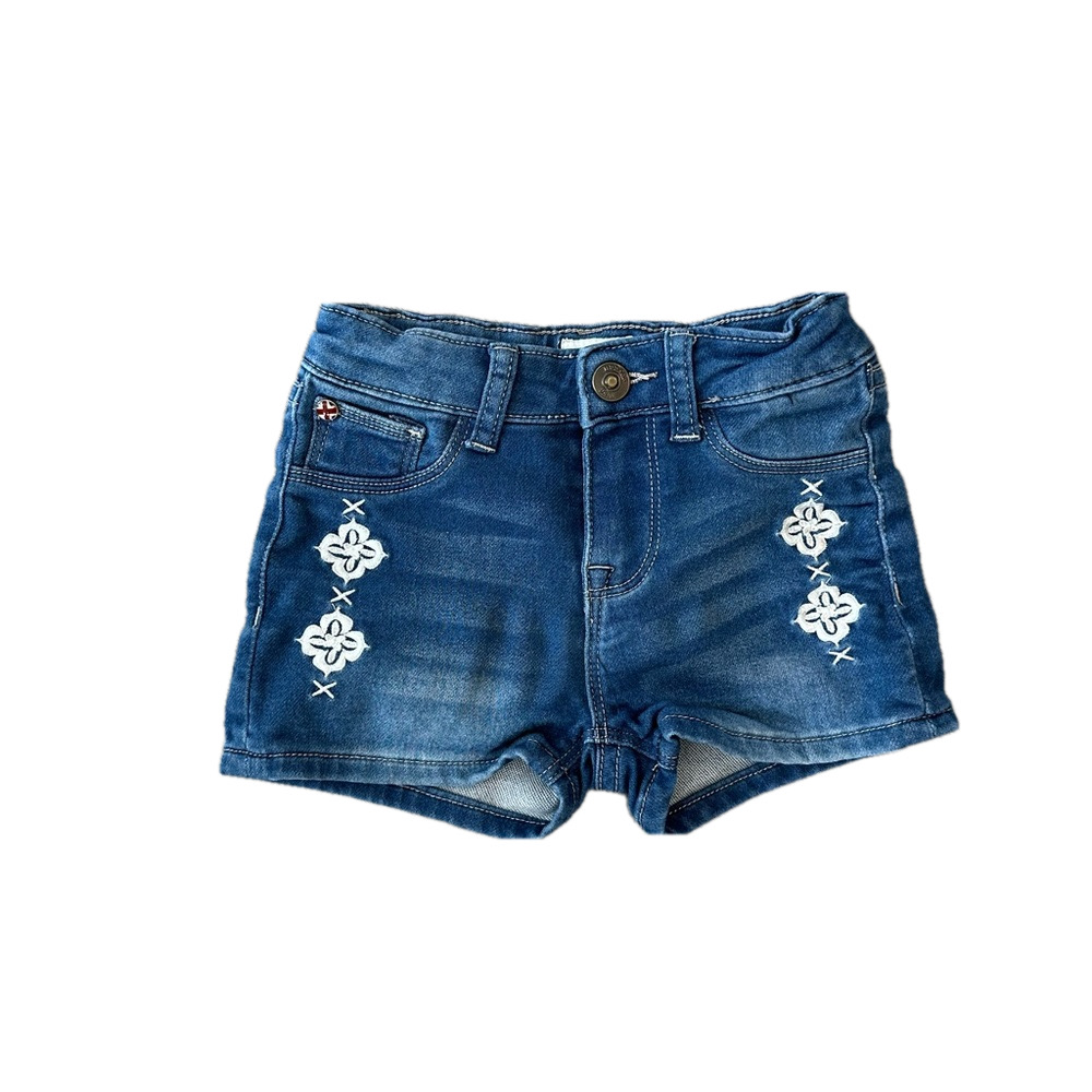 3/20$ Hudson Blue Denim Embroidered Toddler Jean Shorts Size 2T